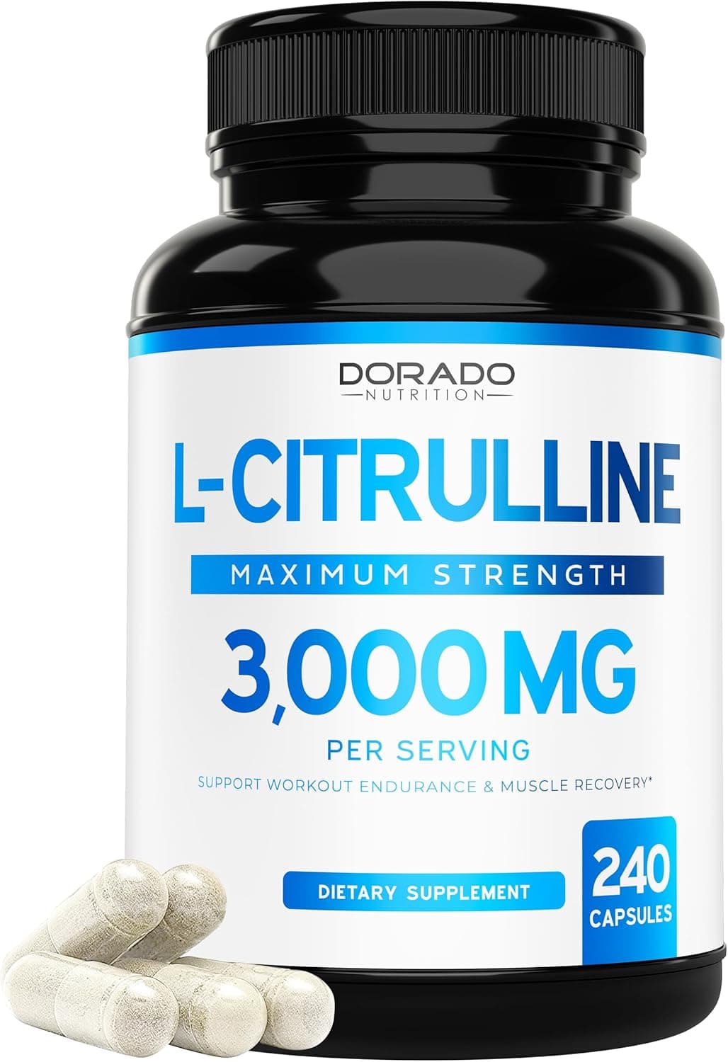 L Citrulline 3000mg Supplement (240 Capsules) Support L…