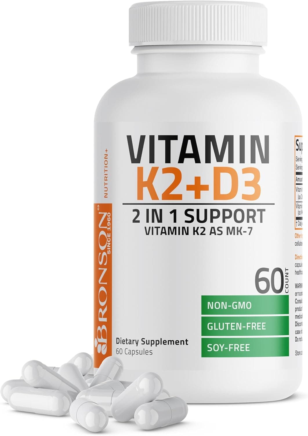 Bronson Vitamin K2 D3 (MK7) Supplement Non-GMO Formula Vitamin…