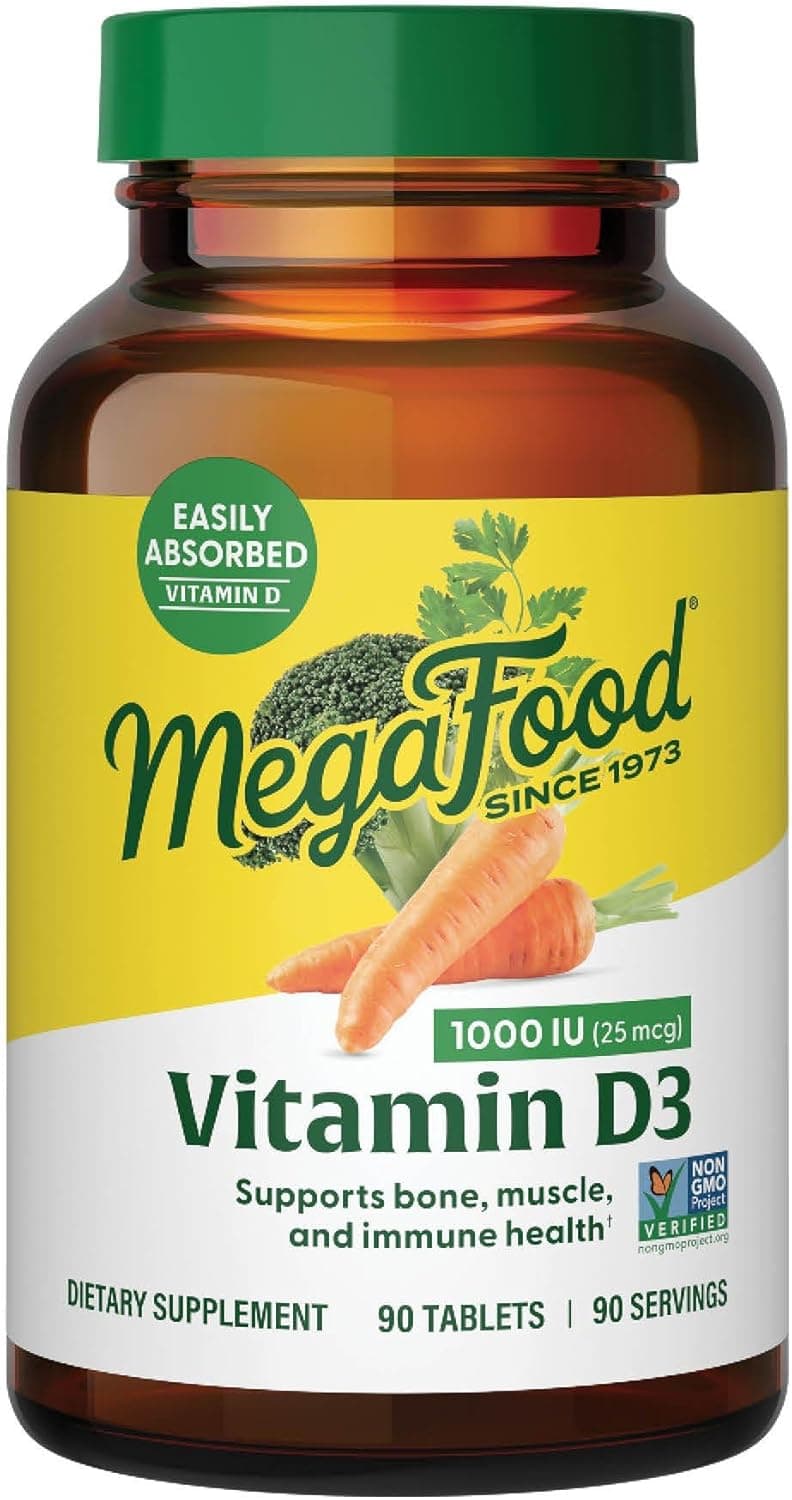 MegaFood Vitamin D3 1000 IU (25 mcg) - Vitamin D Supplements…