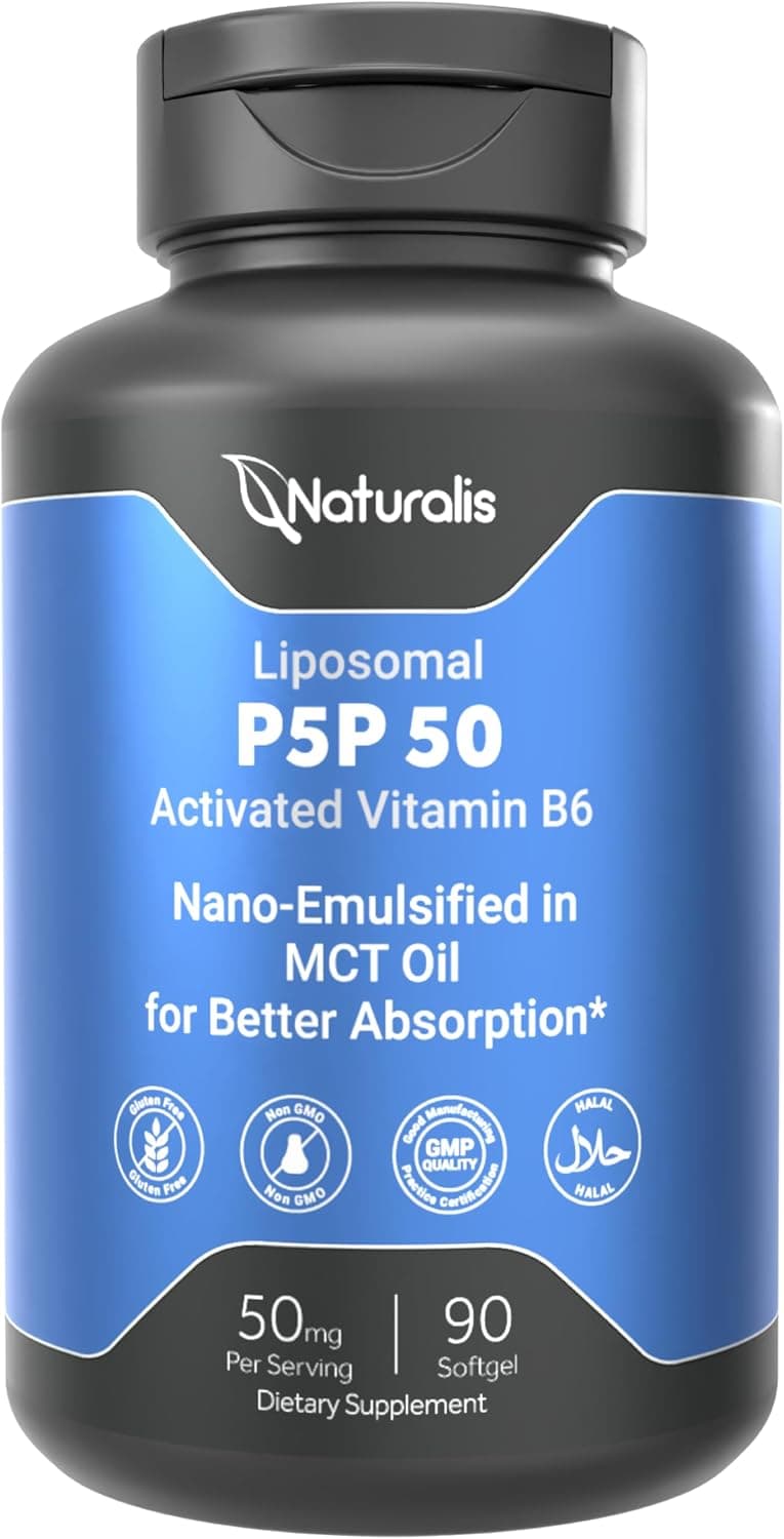 Naturalis Liposomal P-5-P 50mg Activated Vitamin B6…
