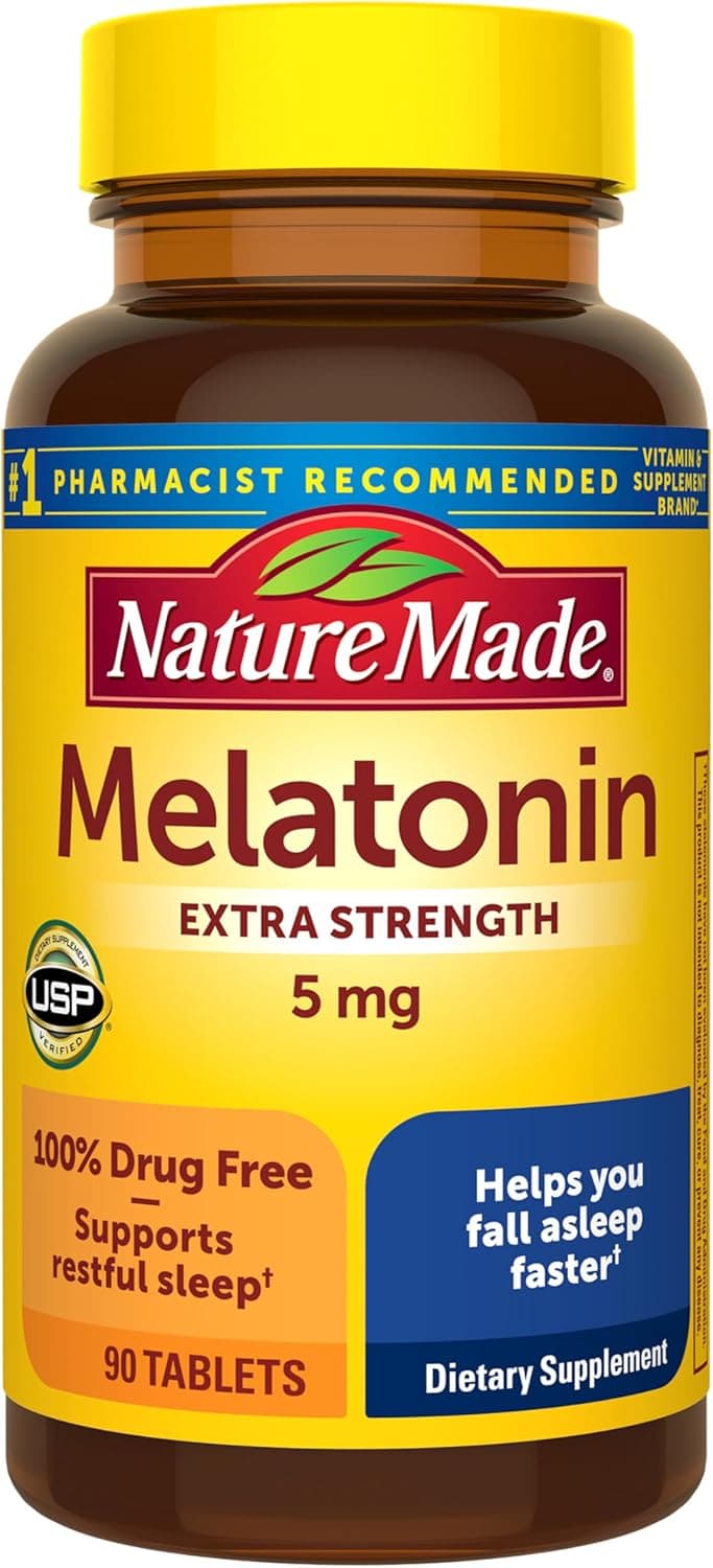 Nature Made Melatonin 5mg Tablets Extra Strength