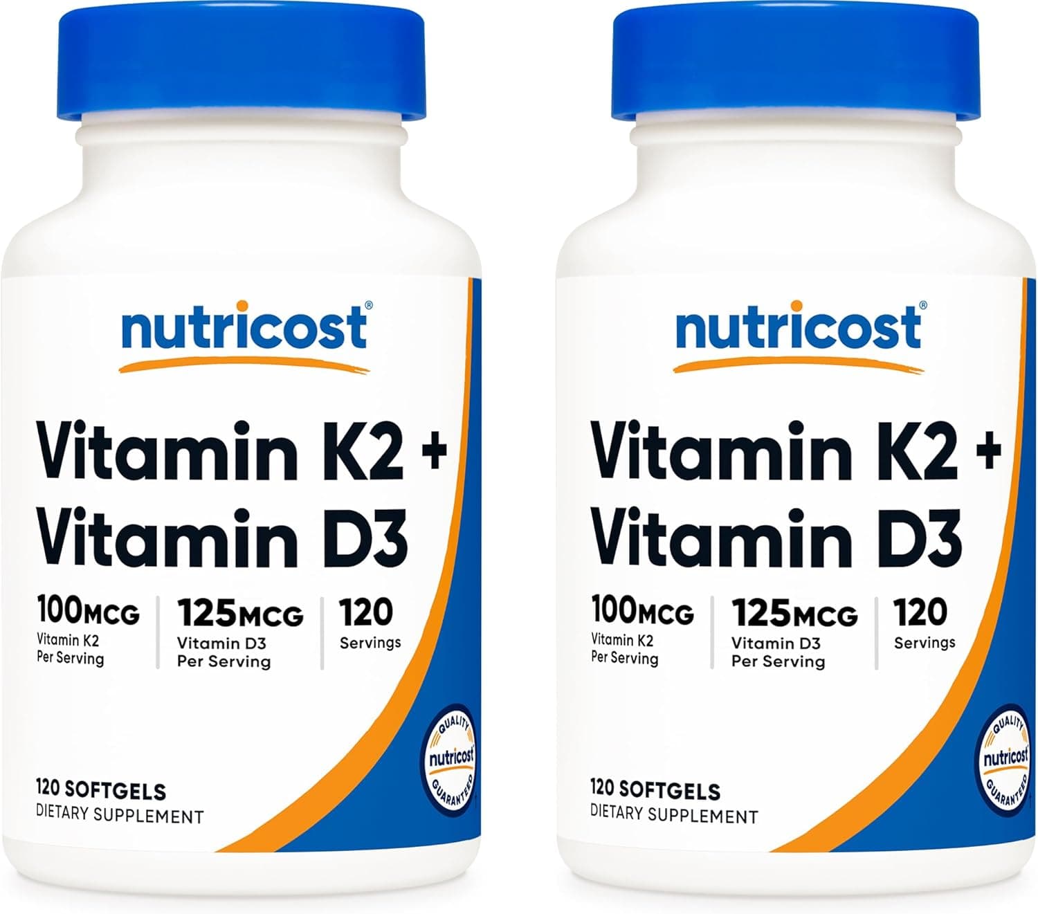 Vitamin K2 (MK7) (100mcg) + Vitamin D3 (5000 IU) 120 Softgels…