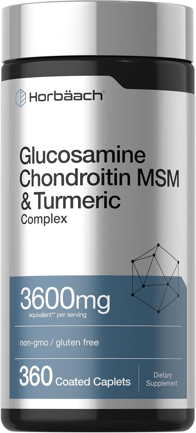 Horbäach Glucosamine Chondroitin MSM | 360 Caplets | Advanced…