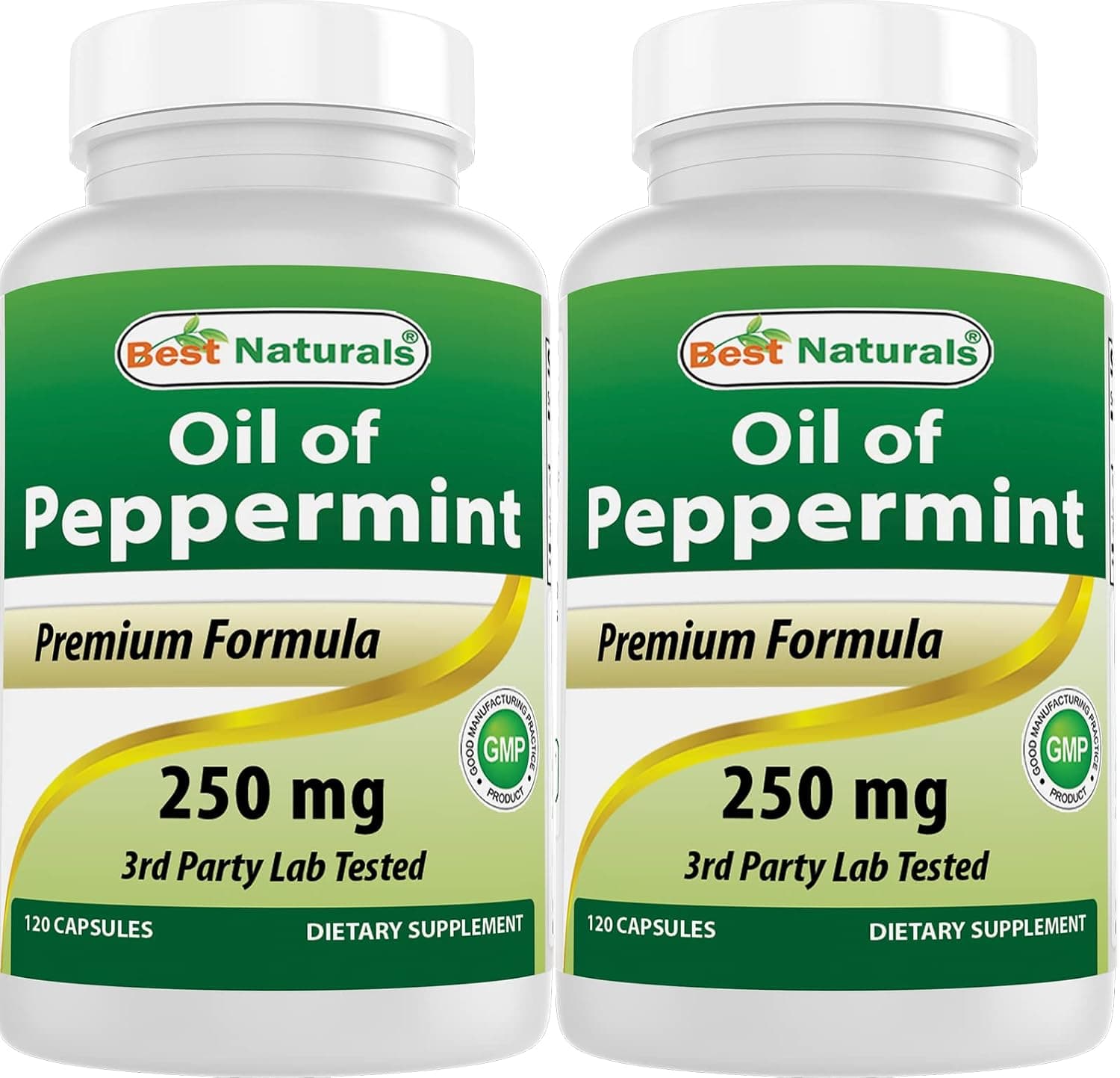 Best Naturals Peppermint Oil 250 mg 120 Capsules (120 Count…