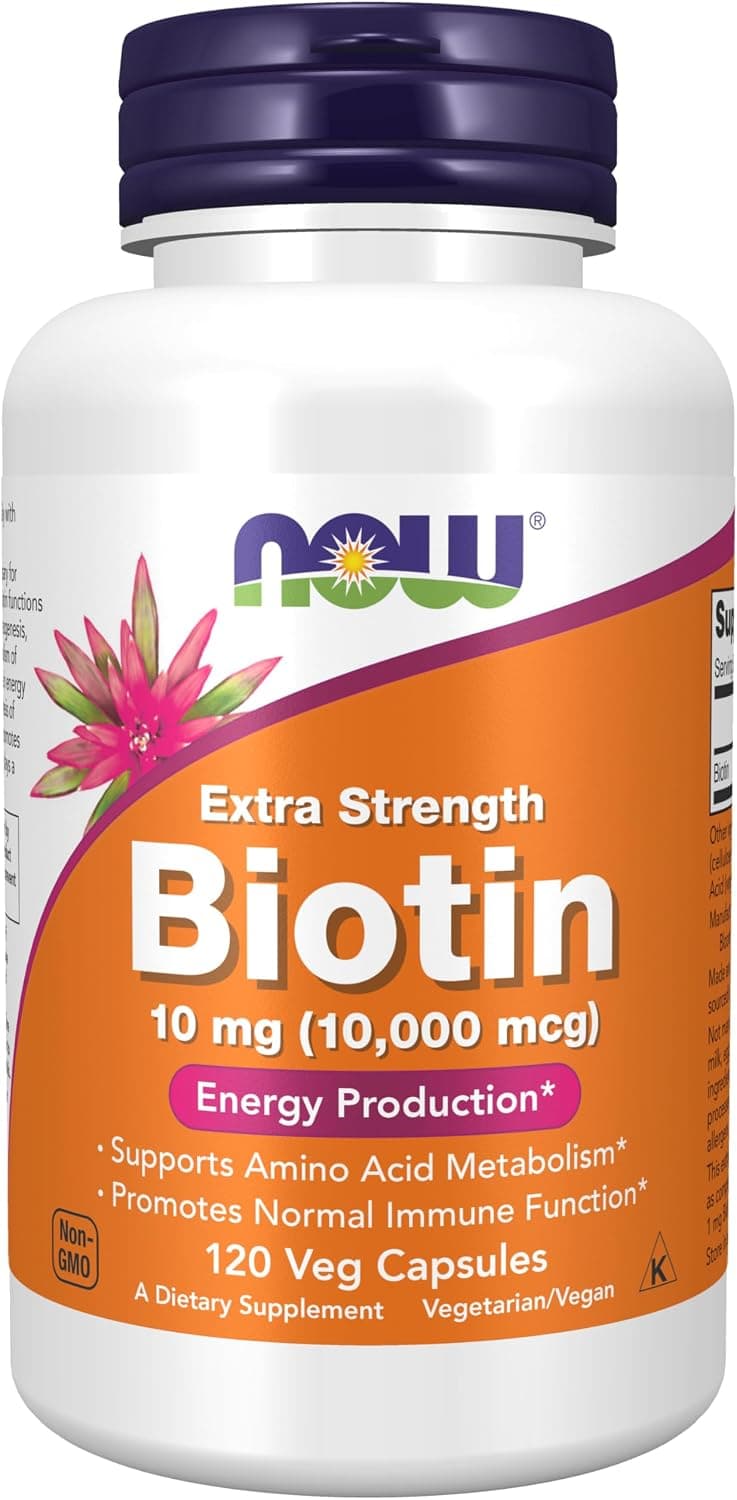 NOW Foods Supplements, Biotin 10 mg (10,000 mcg), Extra…