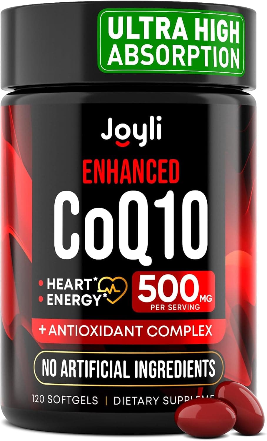 High Absorption CoQ10 500MG - Co Q 10 Supplement 120 Softgels…