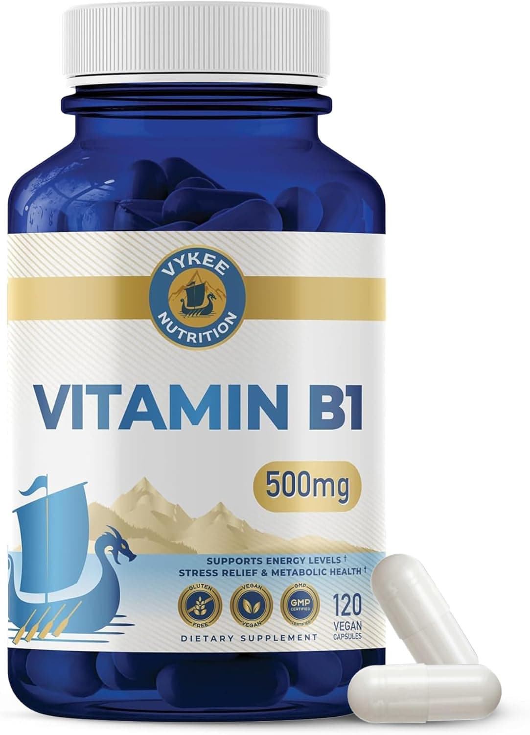 Vykee Nutrition Vitamin B1 (Thiamine) Capsules – Supports…