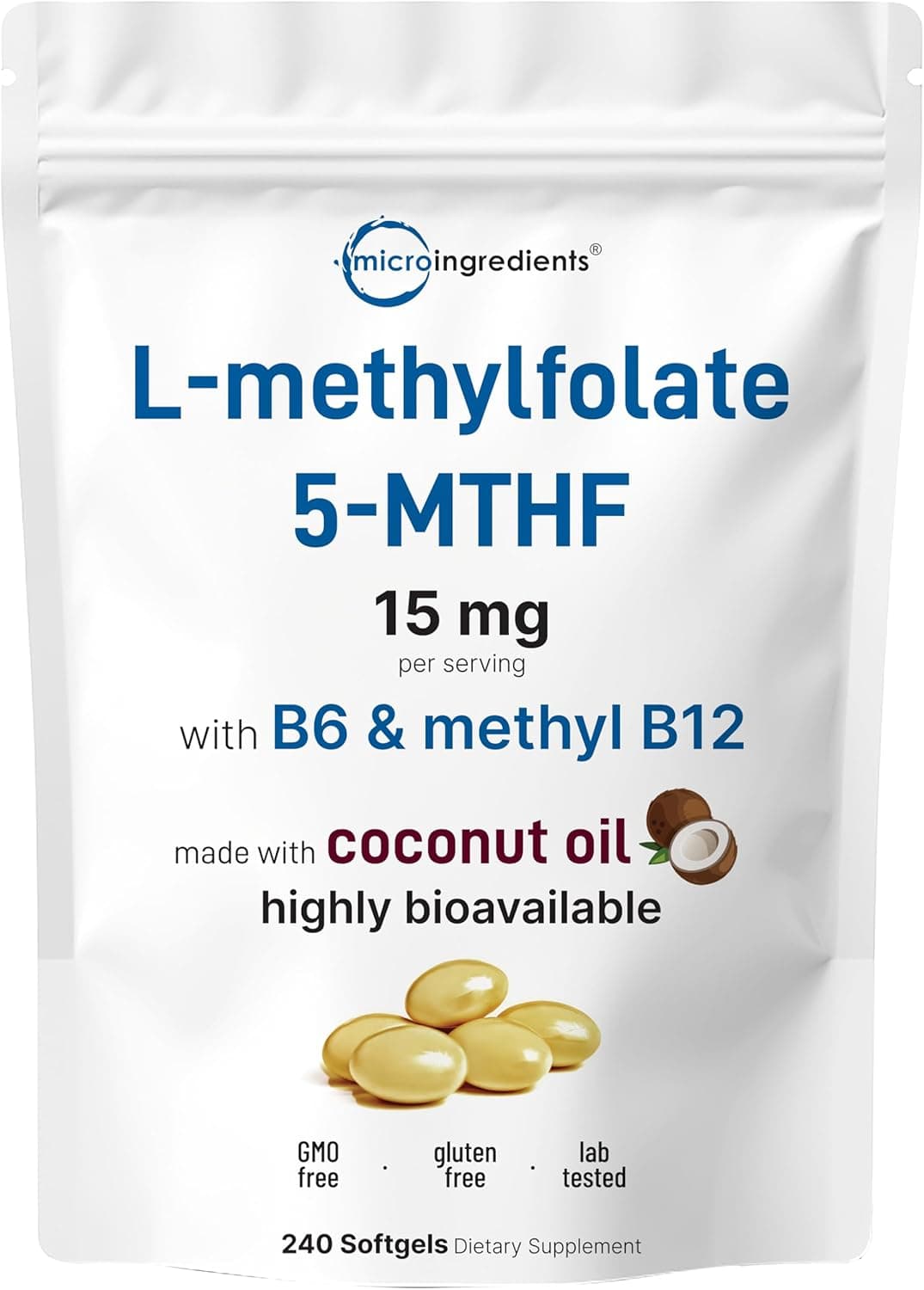 Micro Ingredients L Methylfolate 15mg