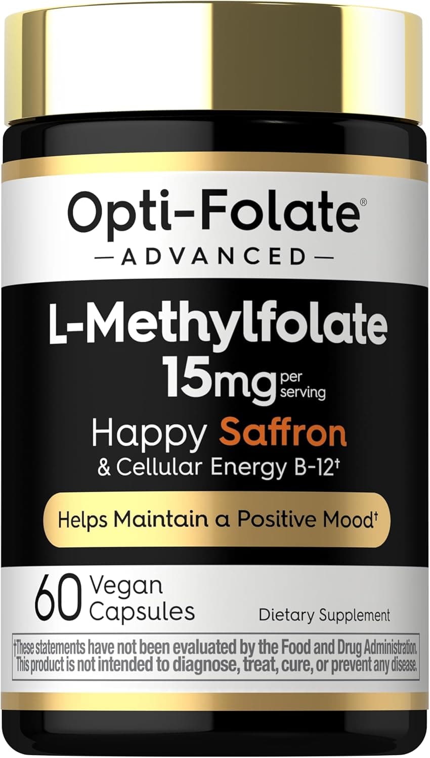 Carlyle L Methylfolate 15mg | 60 Capsules | with Methyl B12…