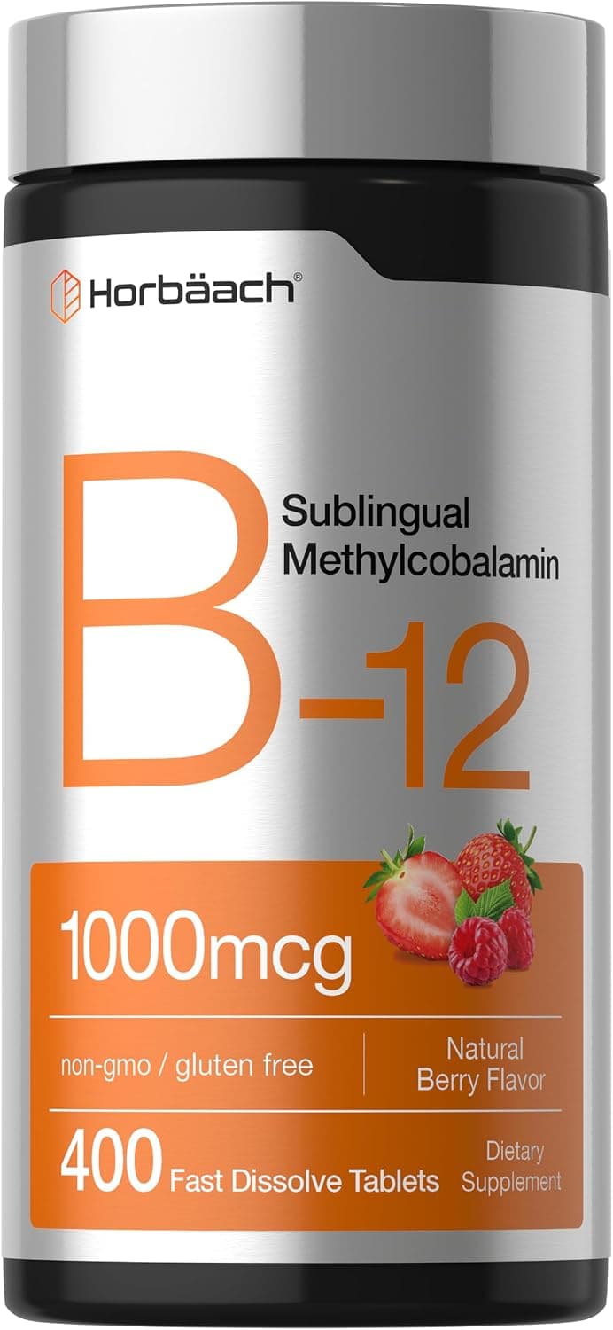 Horbaach Vitamin B12 1000 mcg Sublingual | 400 Fast Dissolve…