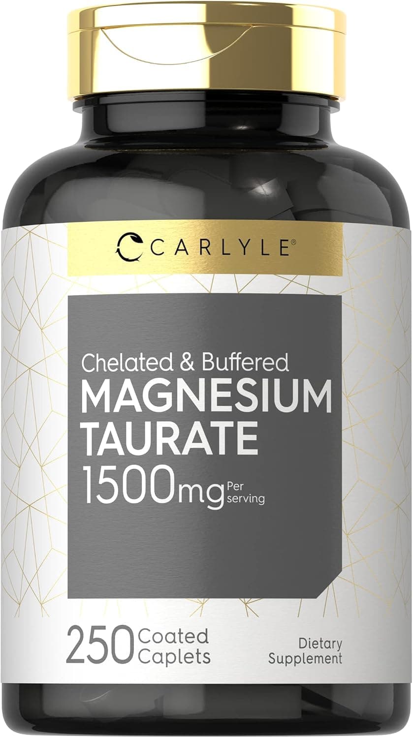Carlyle Magnesium Taurate 1500mg | 250 Caplets | Chelated…