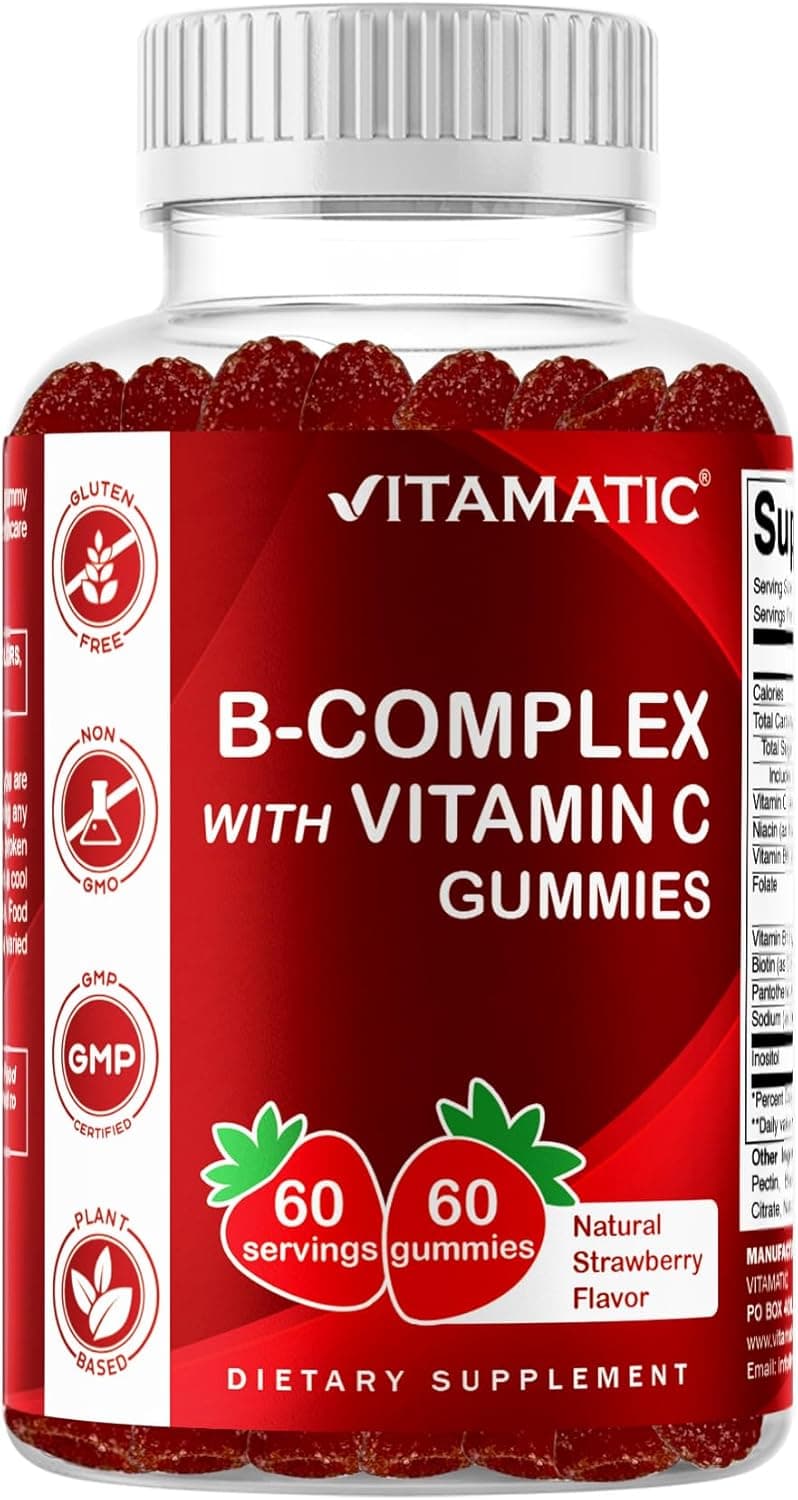Vitamatic Vitamin B Complex Gummies with Vitamin C & Inositol…