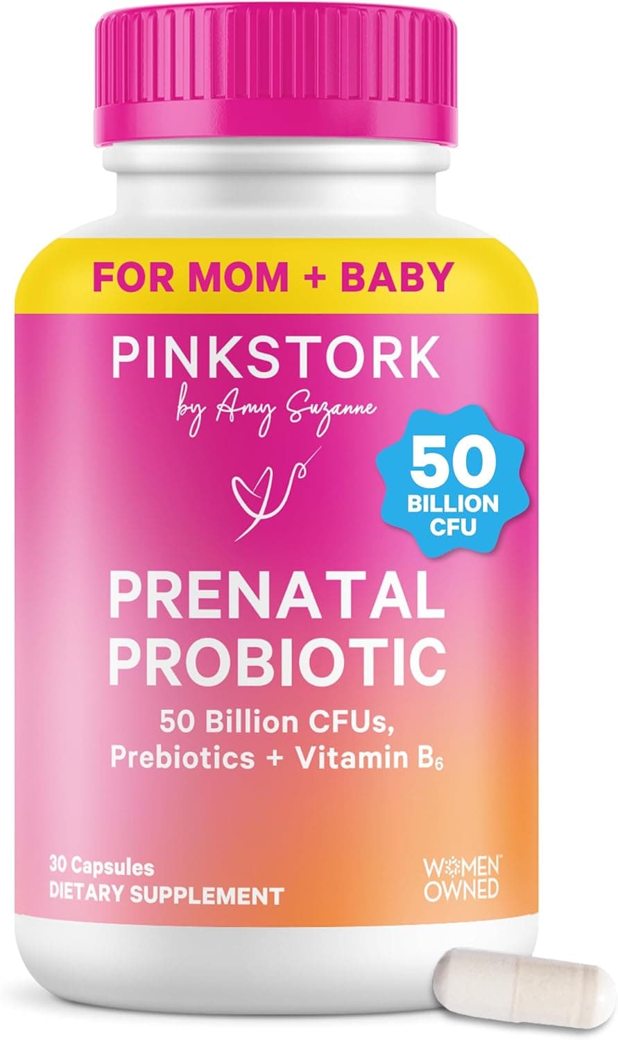 Pink Stork Prenatal Probiotic for Women with 50 Billion CFU…