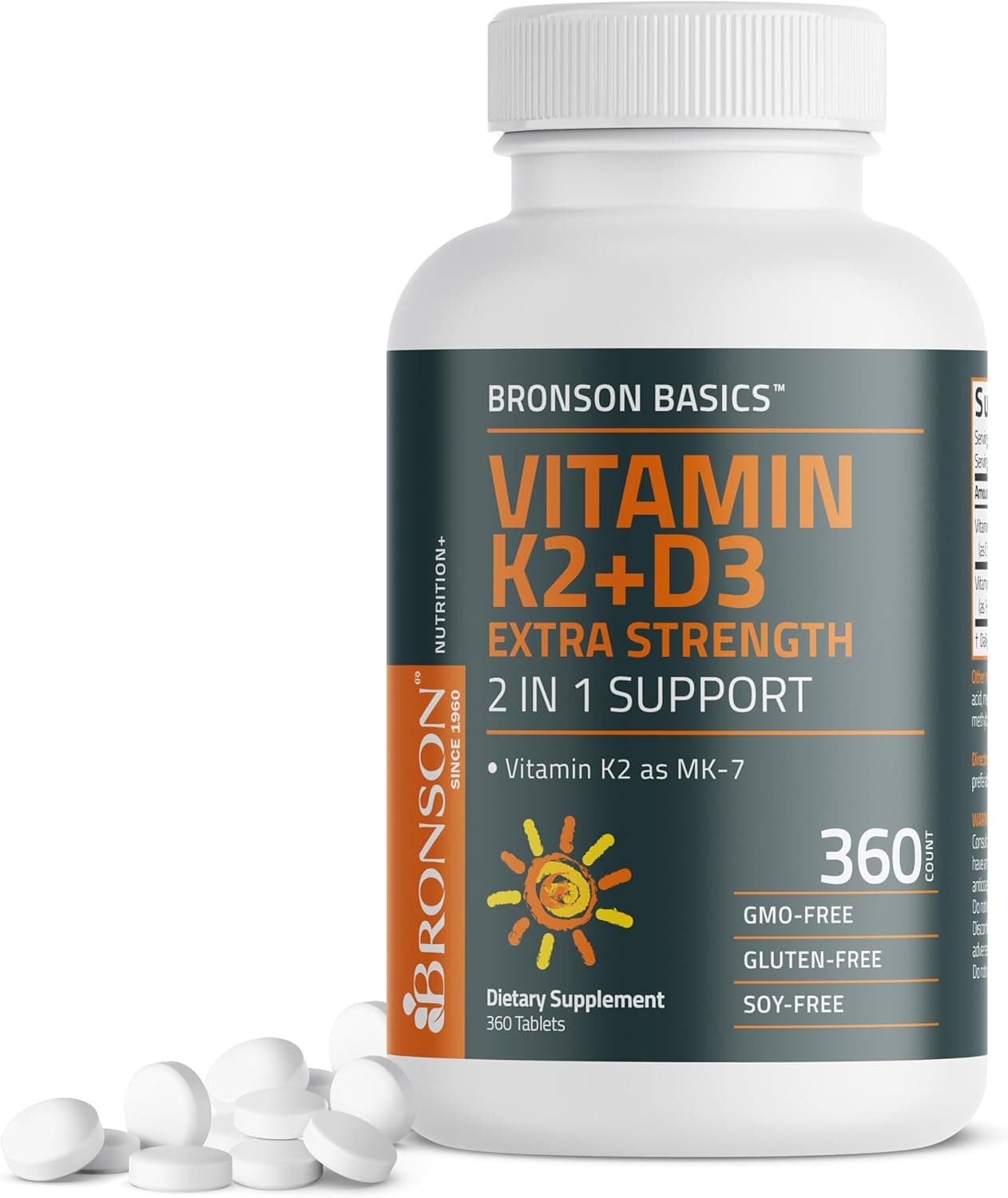 Vitamin K2 (MK7) with D3 Supplement Extra Strength 2 in 1…