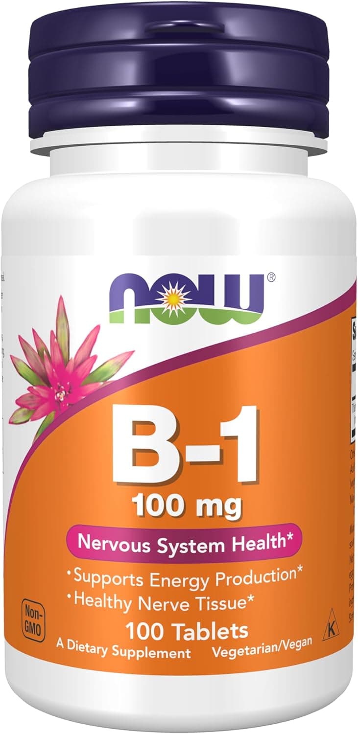 NOW Foods Supplements, Vitamin B-1 100 mg, Energy Production*…