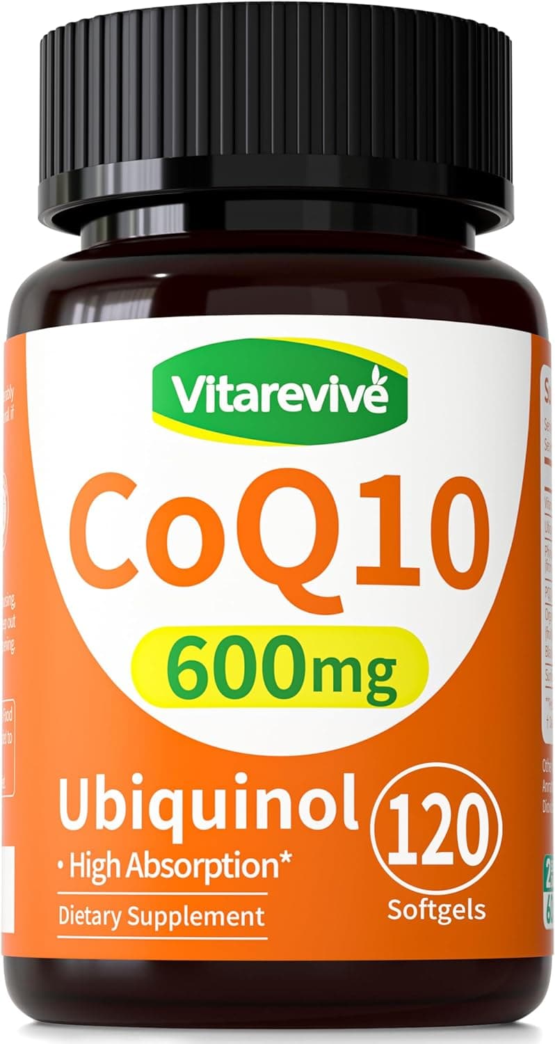 CoQ10 600mg Softgels Ubiquinol CoQ10 Supplement with PQQ…