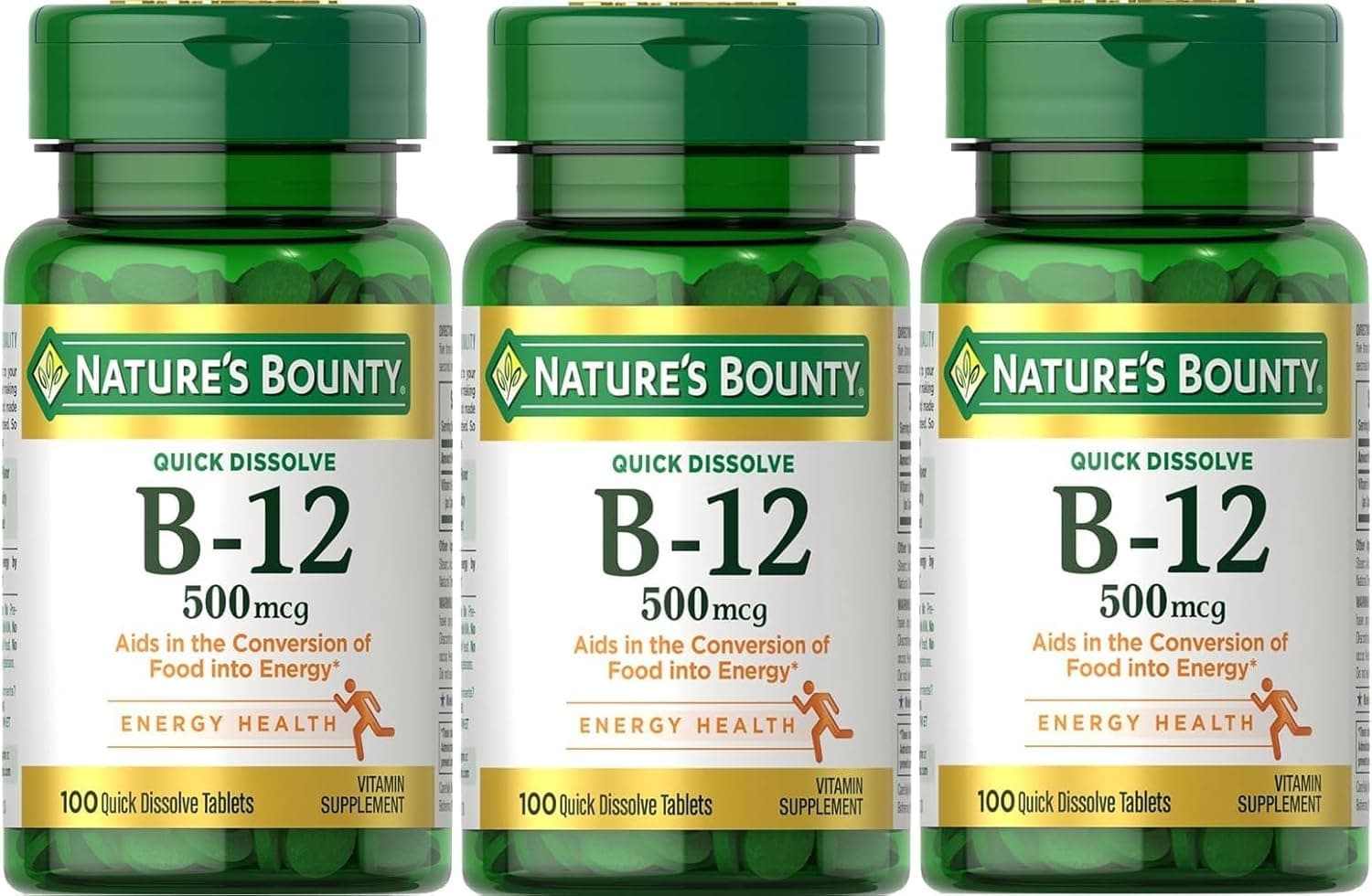 Nature's Bounty B-12 Quick Dissolve Tablets 500 Mcg