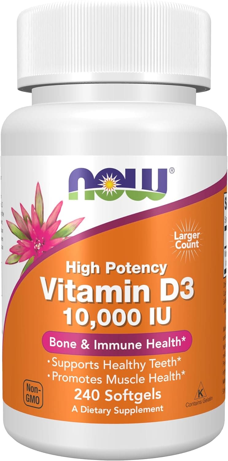 NOW Foods Supplements, Vitamin D-3 10,000 IU Softgels, Vitamin…