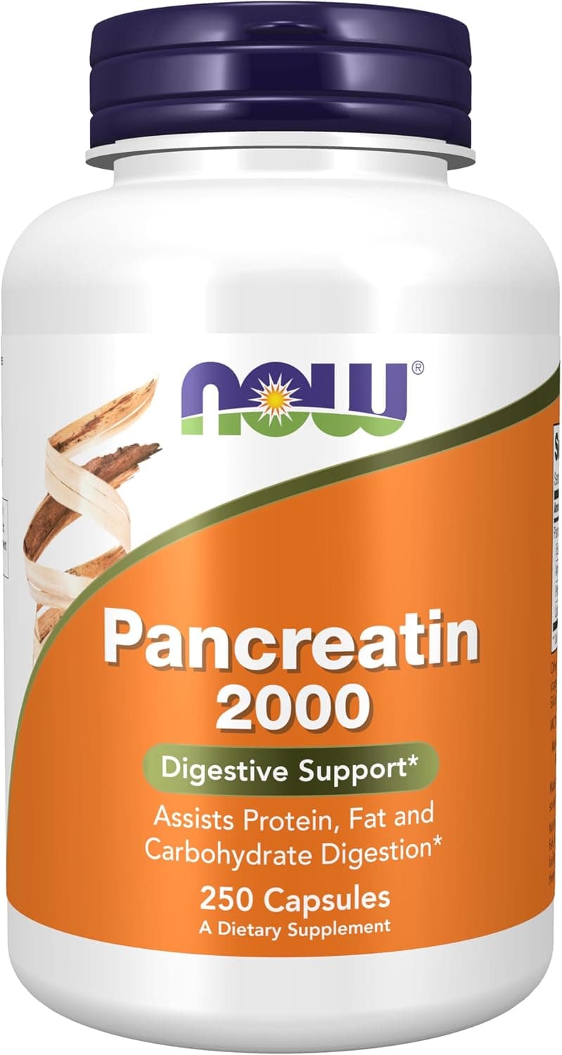NOW Foods Supplements, Pancreatin 2000 with naturally…