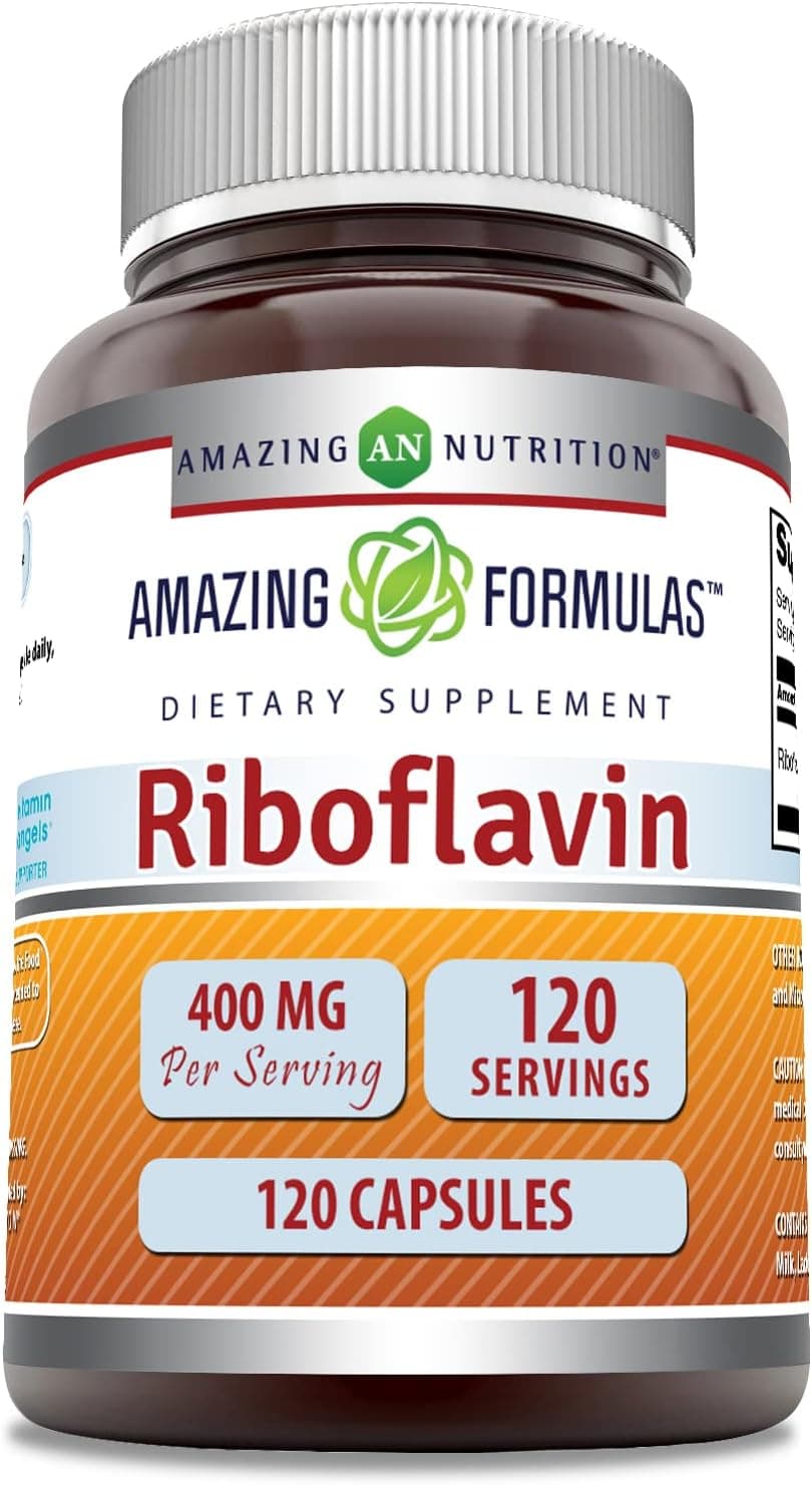 Amazing Formulas Riboflavin 400mg 120 Capsules Dietary…