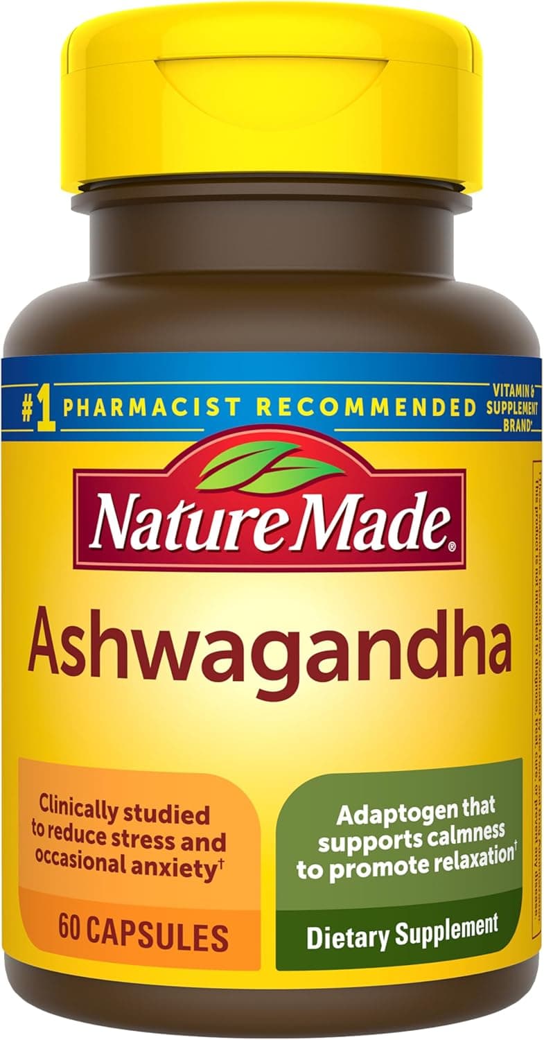 Nature Made Ashwagandha Capsules 125mg for Stress Support