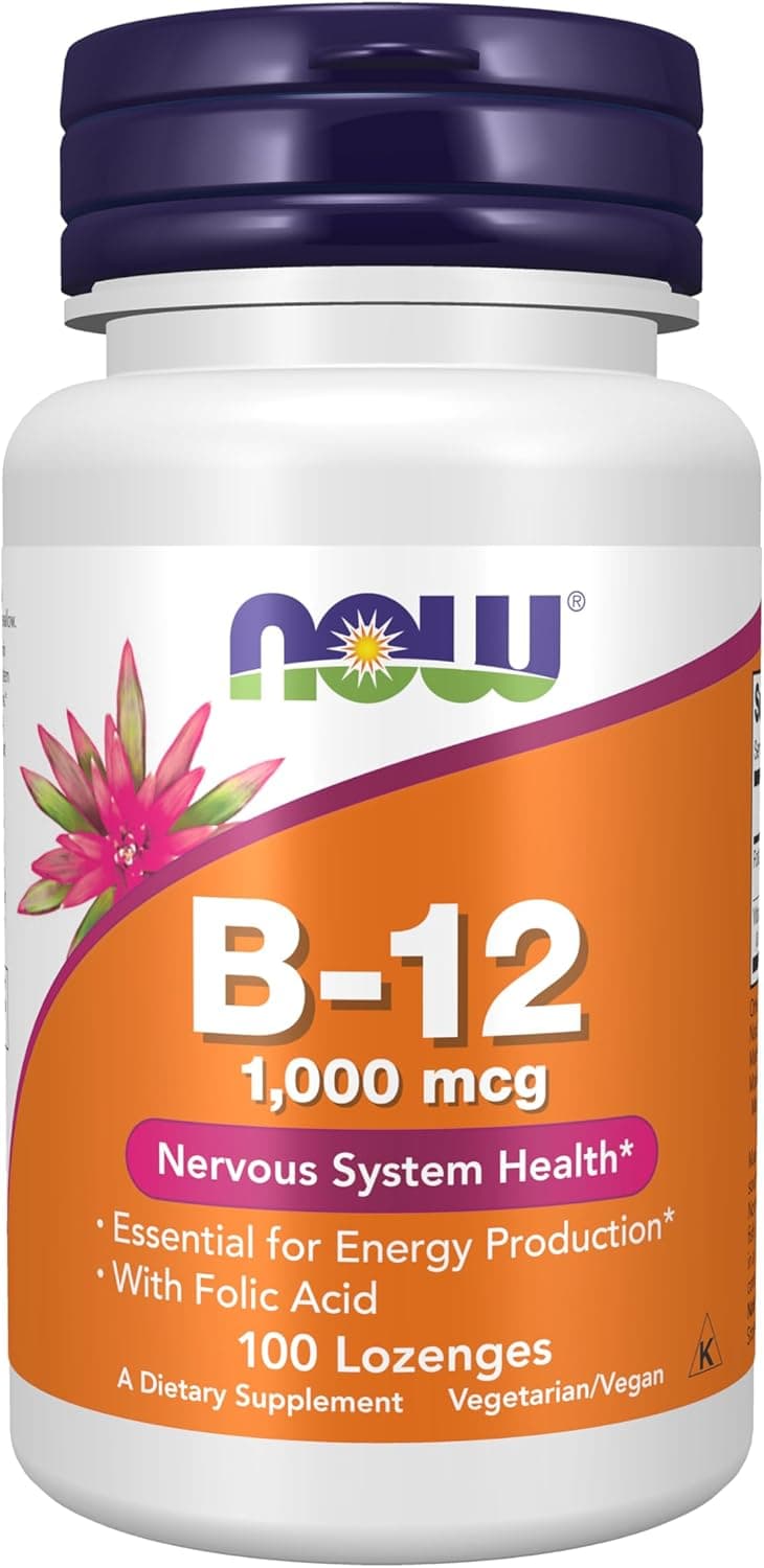 NOW Supplements, Vitamin B-12 1,000 mcg with Folic Acid…