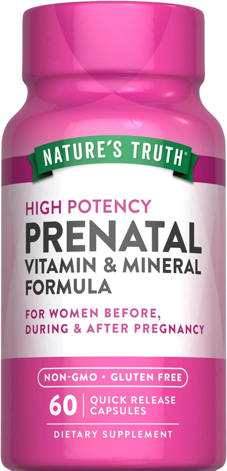 Nature's Truth Prenatal Vitamins With Folic Acid, 60 Capsules