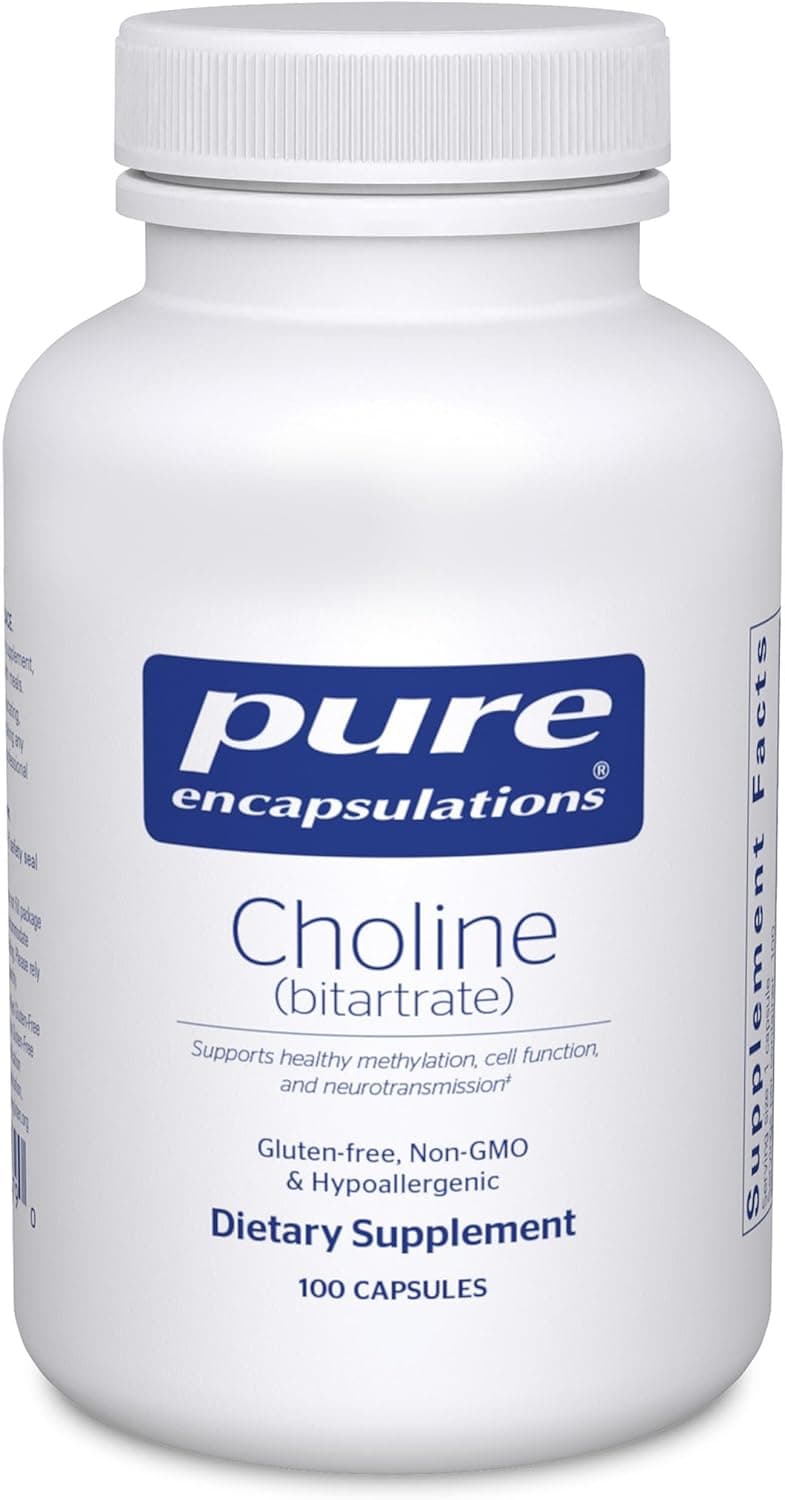Pure Encapsulations Choline (Bitartrate) - 275 mg Choline…