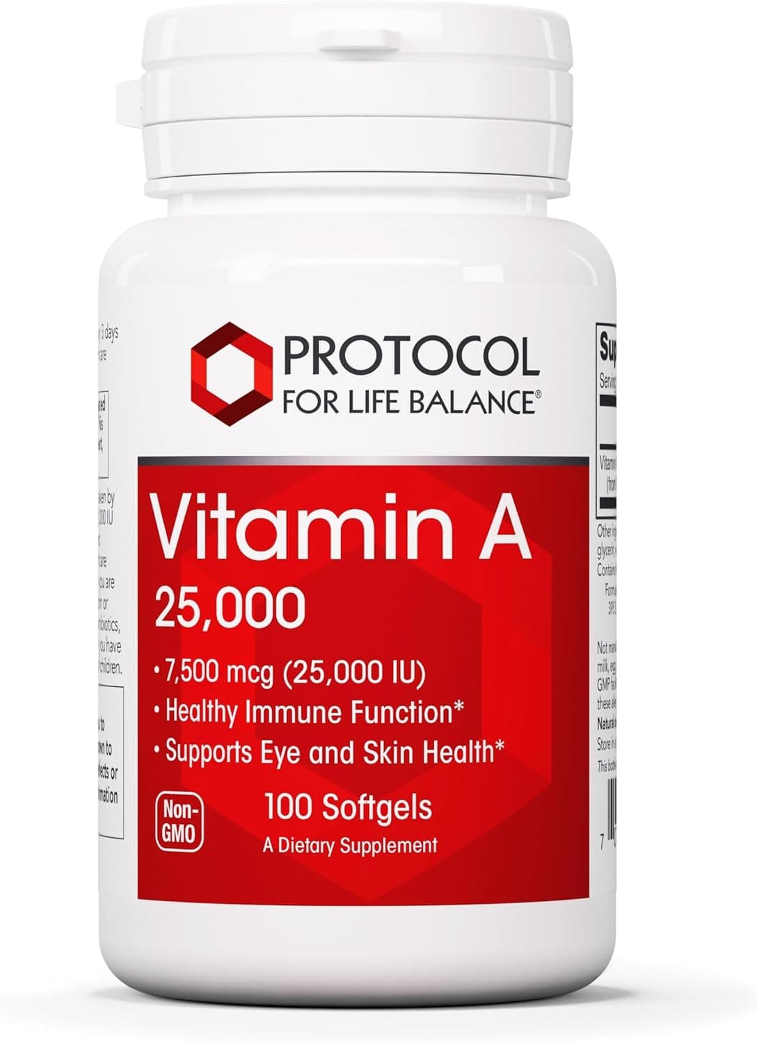 PROTOCOL FOR LIFE BALANCE Vitamin A 25,000 IU, 100 Softgels