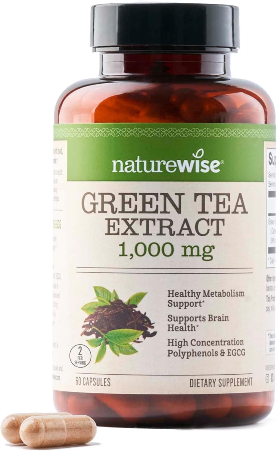 NatureWise Green Tea Extract Capsules 1000 mg - 50% EGCG & 98%…