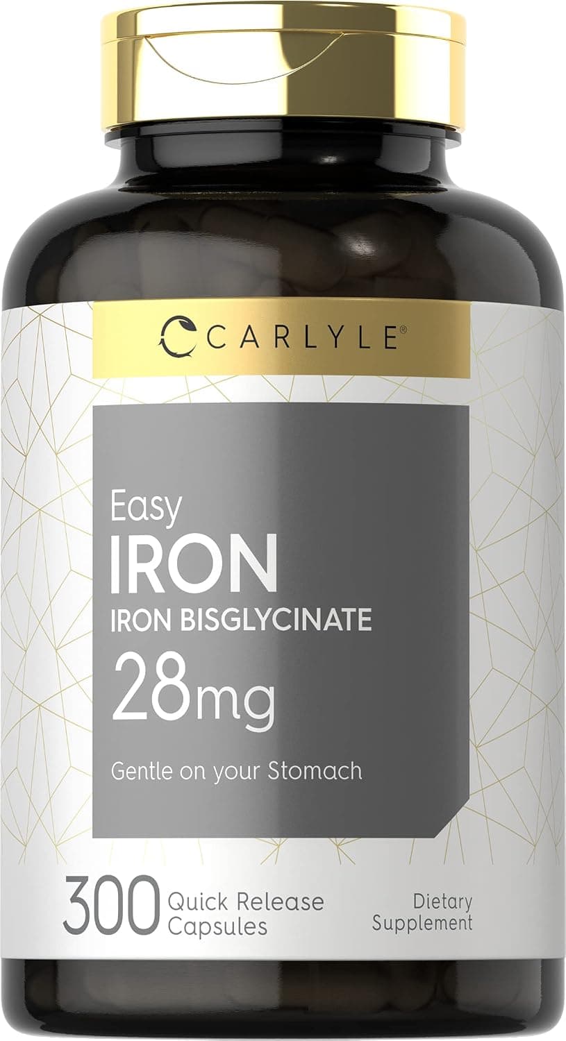 Carlyle Easy Iron Supplement 28 mg for Women and Men | 300…