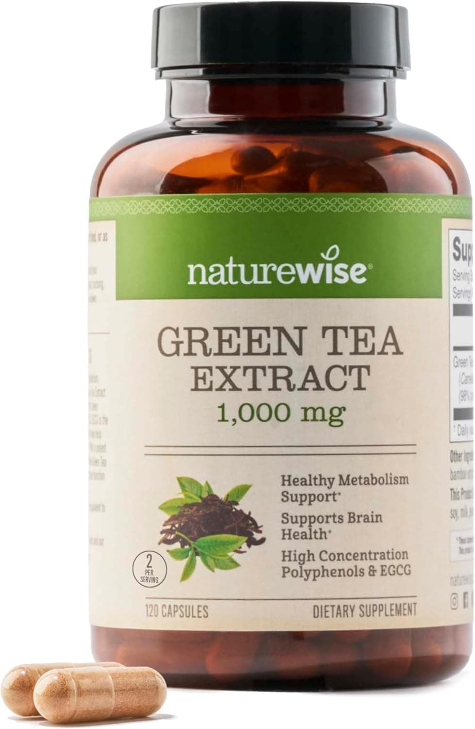 NatureWise Green Tea Extract Capsules 1000 mg - 50% EGCG & 98%…