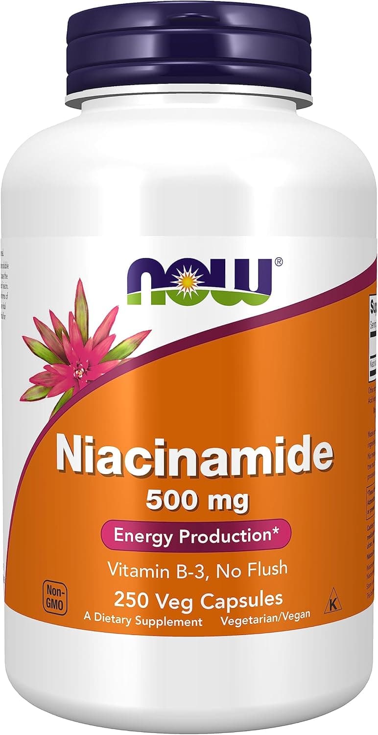 NOW Foods, Niacinamide (Vitamin B-3) 500 mg, Energy…