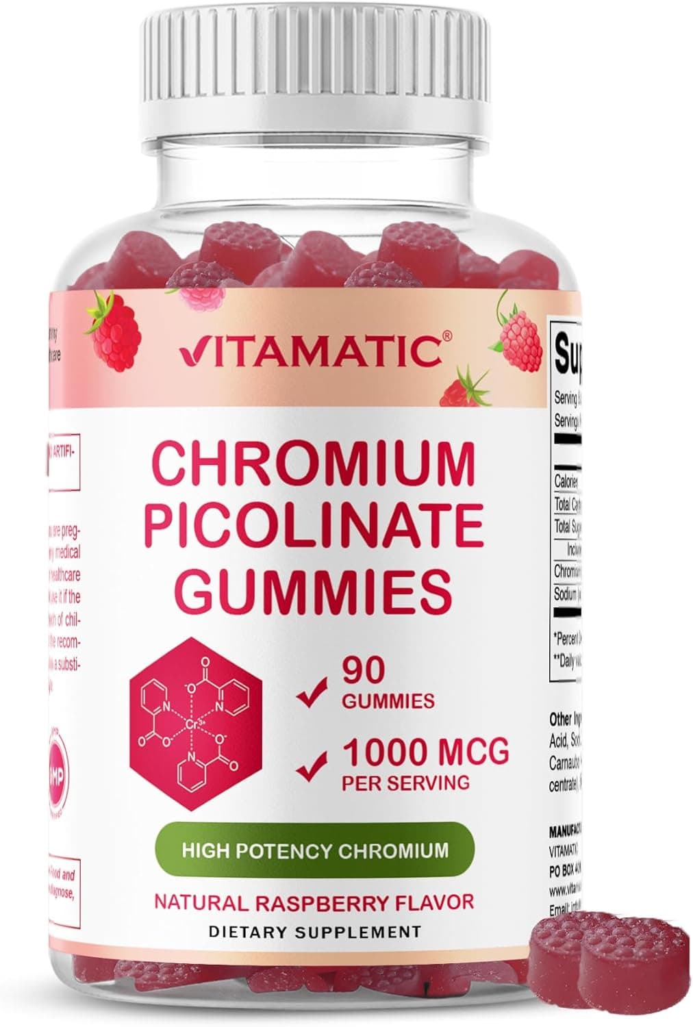 Vitamatic Chromium Picolinate 1000 mcg - 90 Gummies - High…