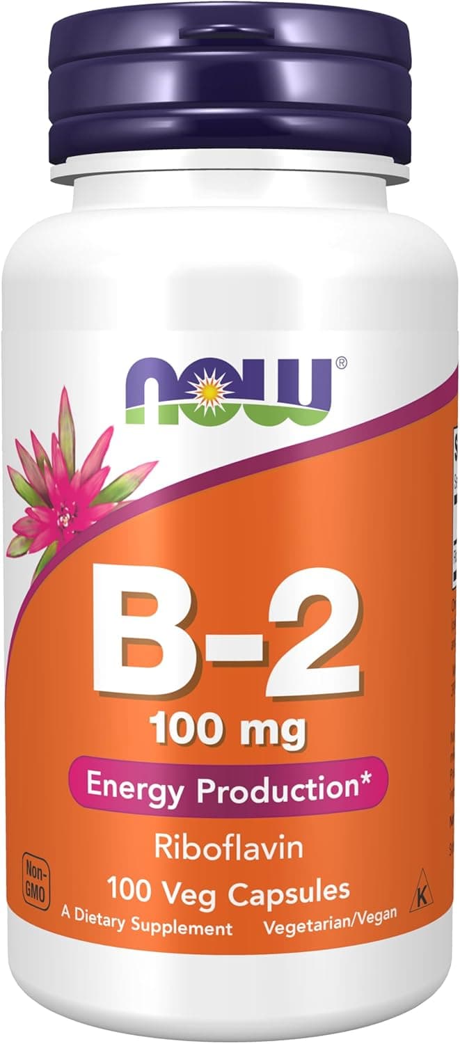 NOW Supplements, Vitamin B-2 (Riboflavin) 100 mg, Energy…