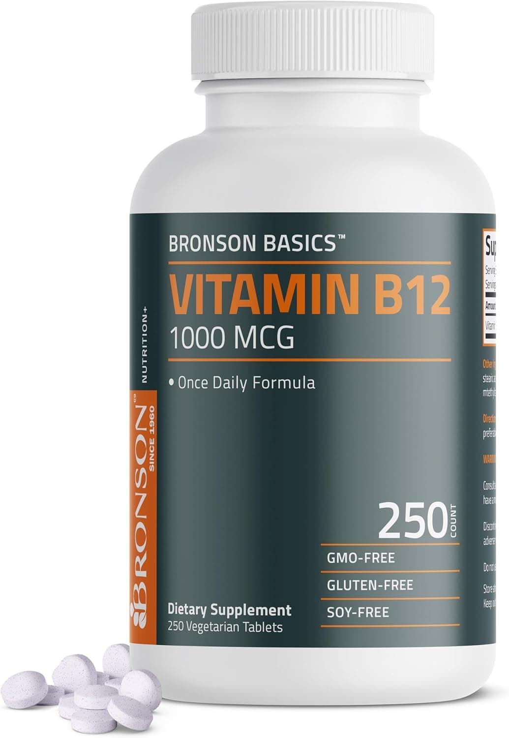 Bronson Vitamin B12 1000mcg Once Daily Formula Non-GMO