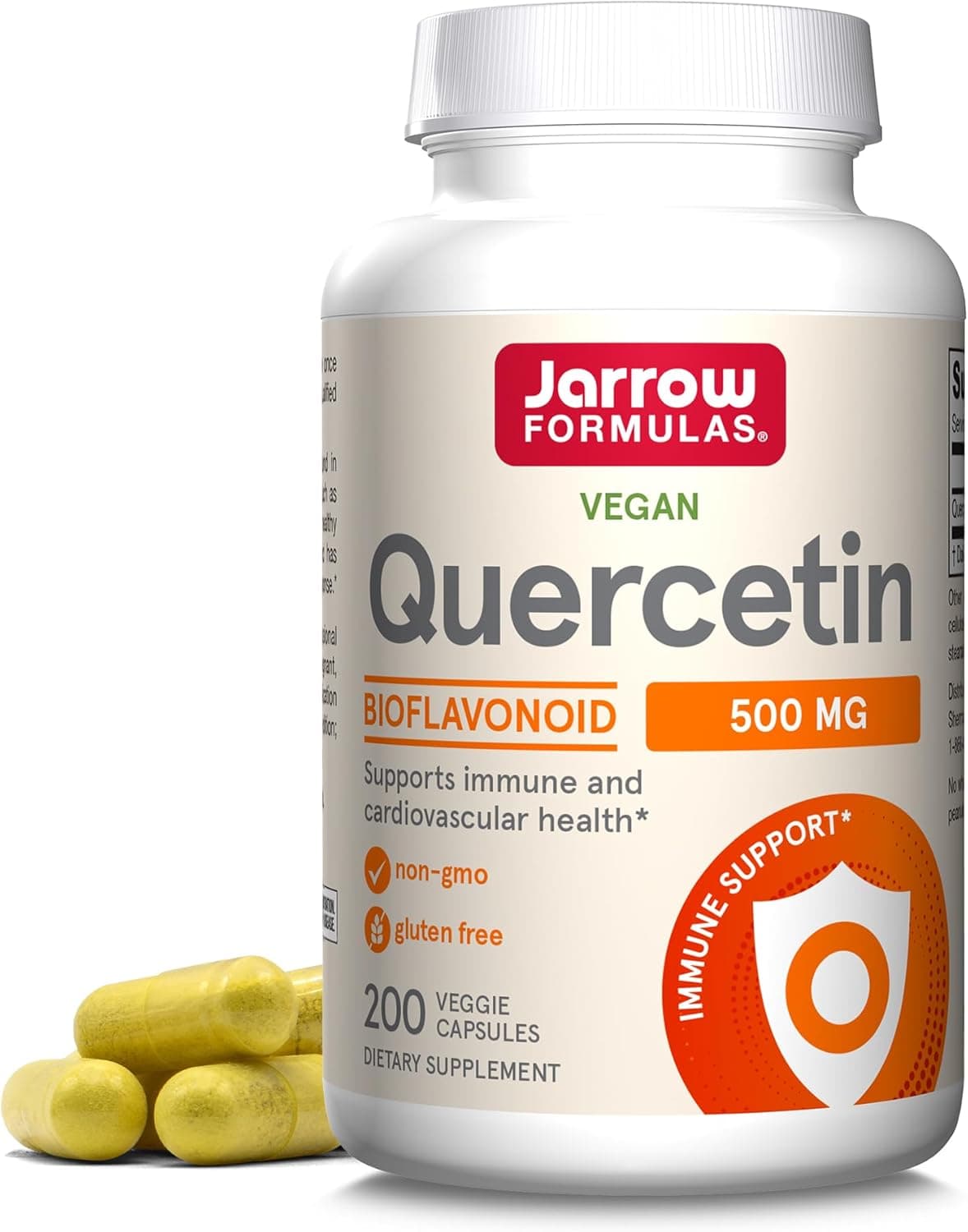 Jarrow Formulas Quercetin 500mg Capsules - 200 Veggie Caps…