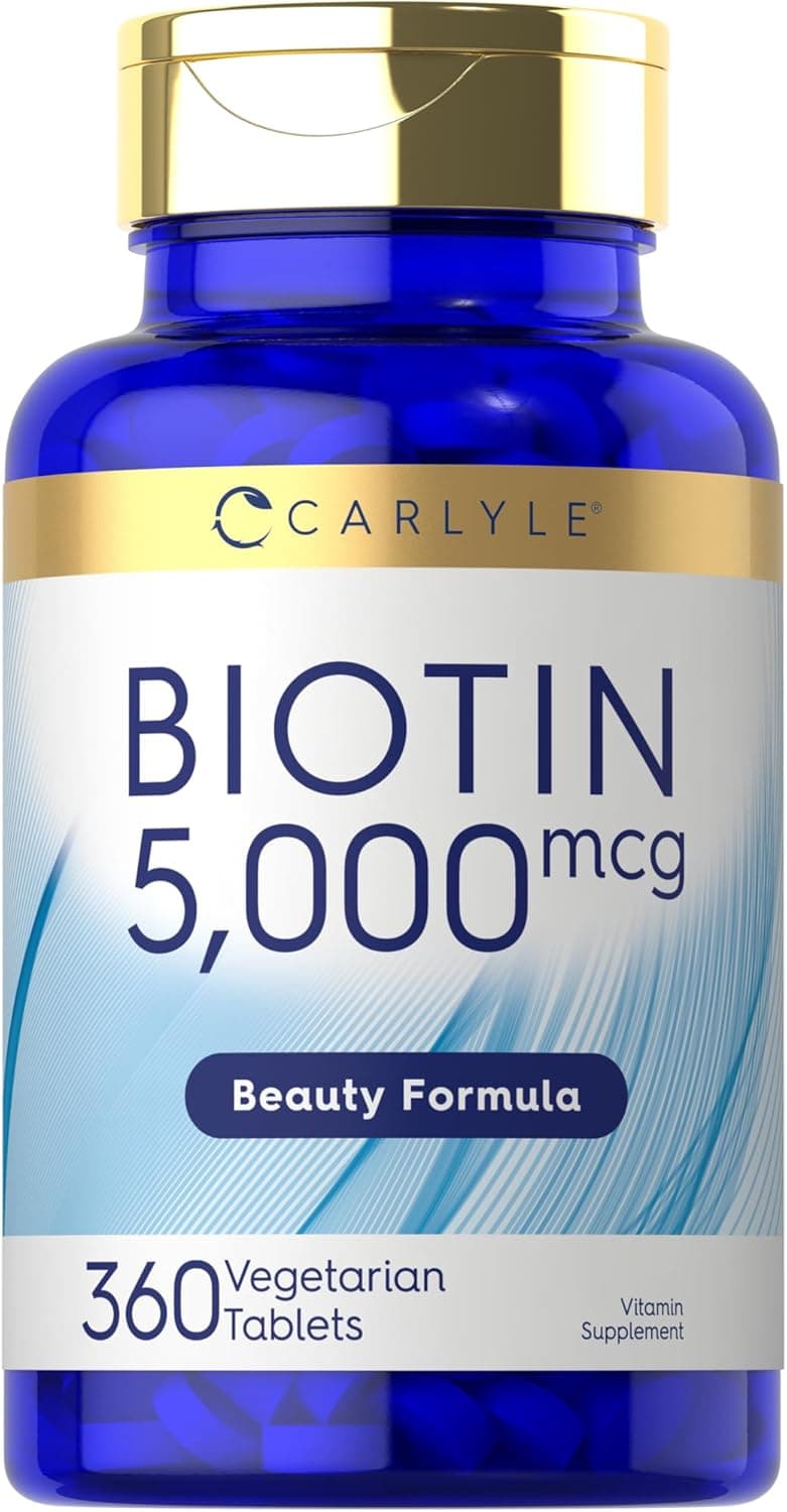 Carlyle Biotin 5000mcg | 360 Vegetarian Tablets | Beauty…