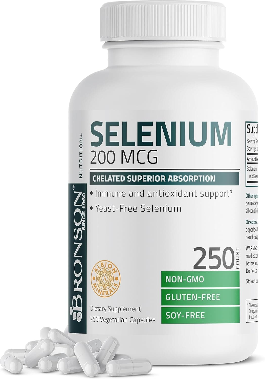 Bronson Selenium 200 mcg – Yeast Free Chelated Amino Acid…