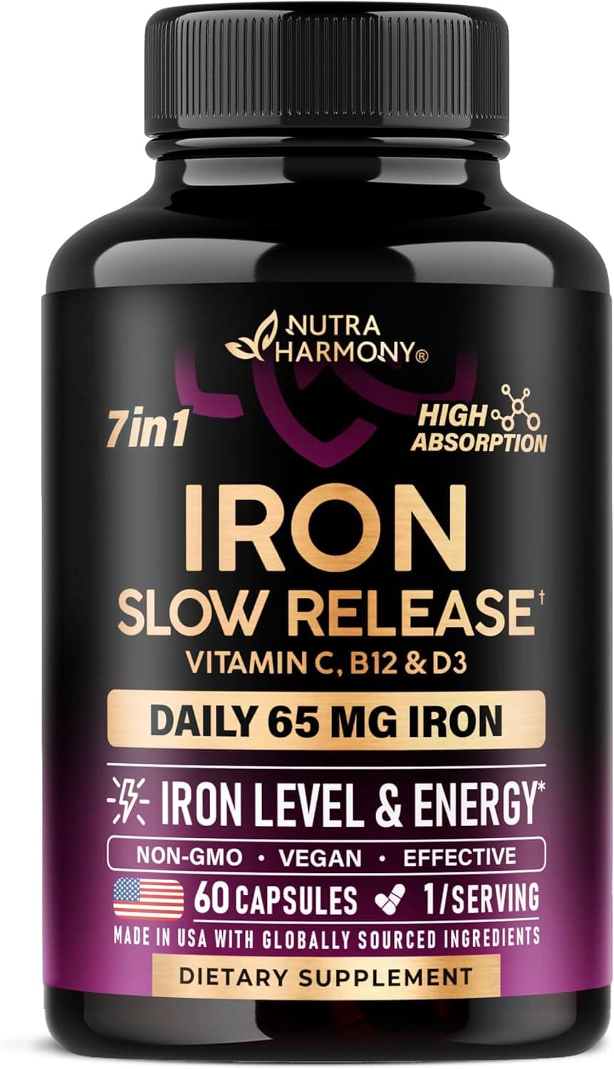 Iron Supplement for Women - Iron 65mg (Ferrous Sulfate 325mg)…