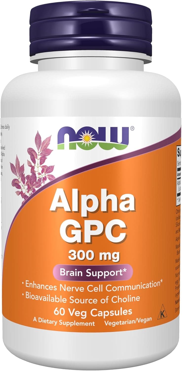 NOW Supplements, Alpha GPC 300 mg with Bioavailable Source…