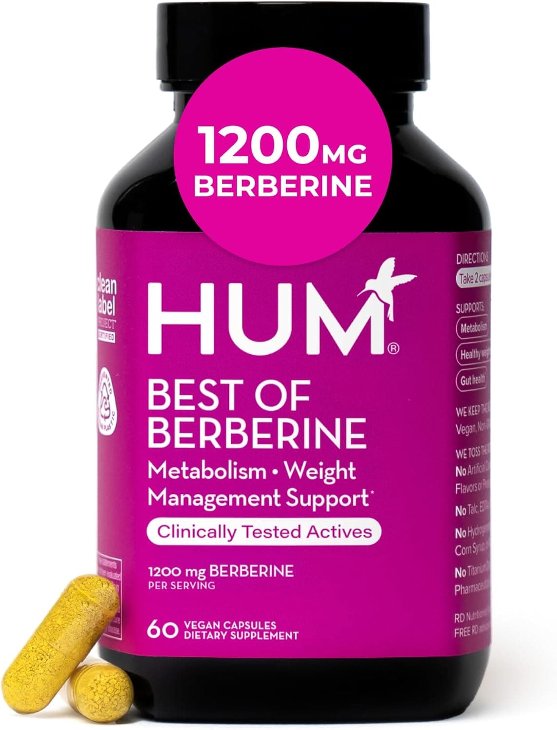 HUM Best of Berberine Supplement 1200mg