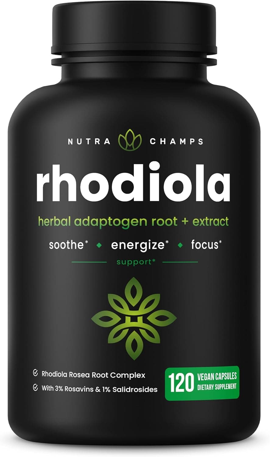 Rhodiola Rosea Supplement 600mg | 120 Vegan Capsules…