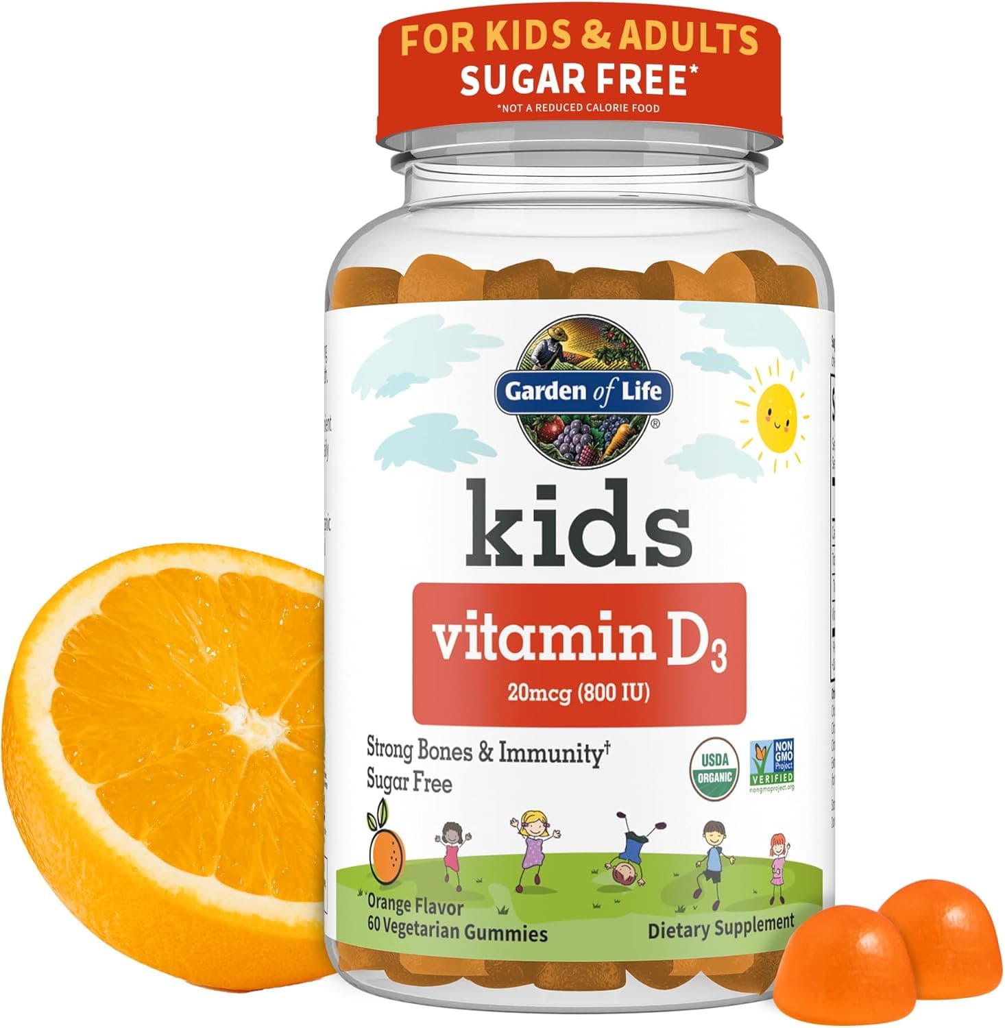 Garden of Life Kids, Vitamin D3, Orange, 20 mcg (800 IU), 60…