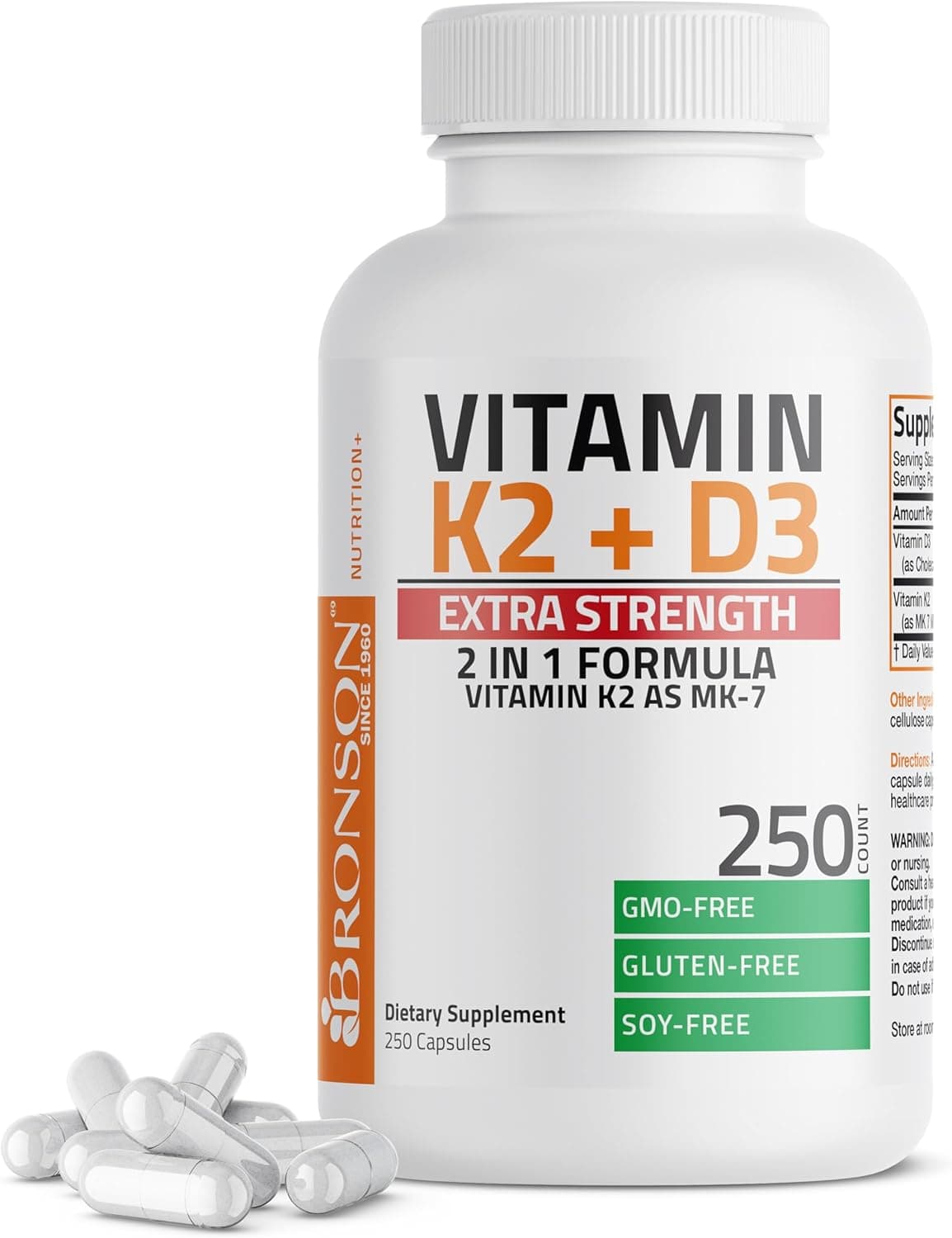 Vitamin K2 (MK7) with D3 Extra Strength Supplement Bone…