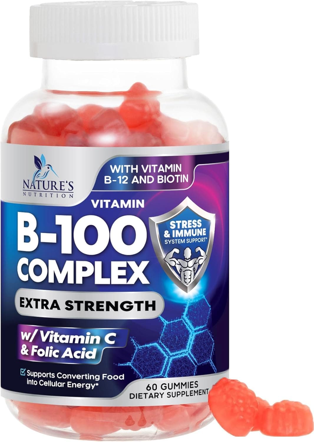 Vitamin B Complex Gummies - Extra Strength Super B Vitamin…