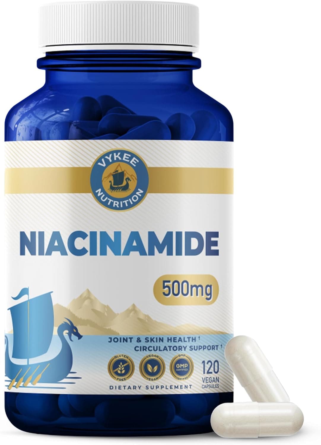 Vykee Nutrition Niacinamide Capsules - Vitamin B3 Supplement…