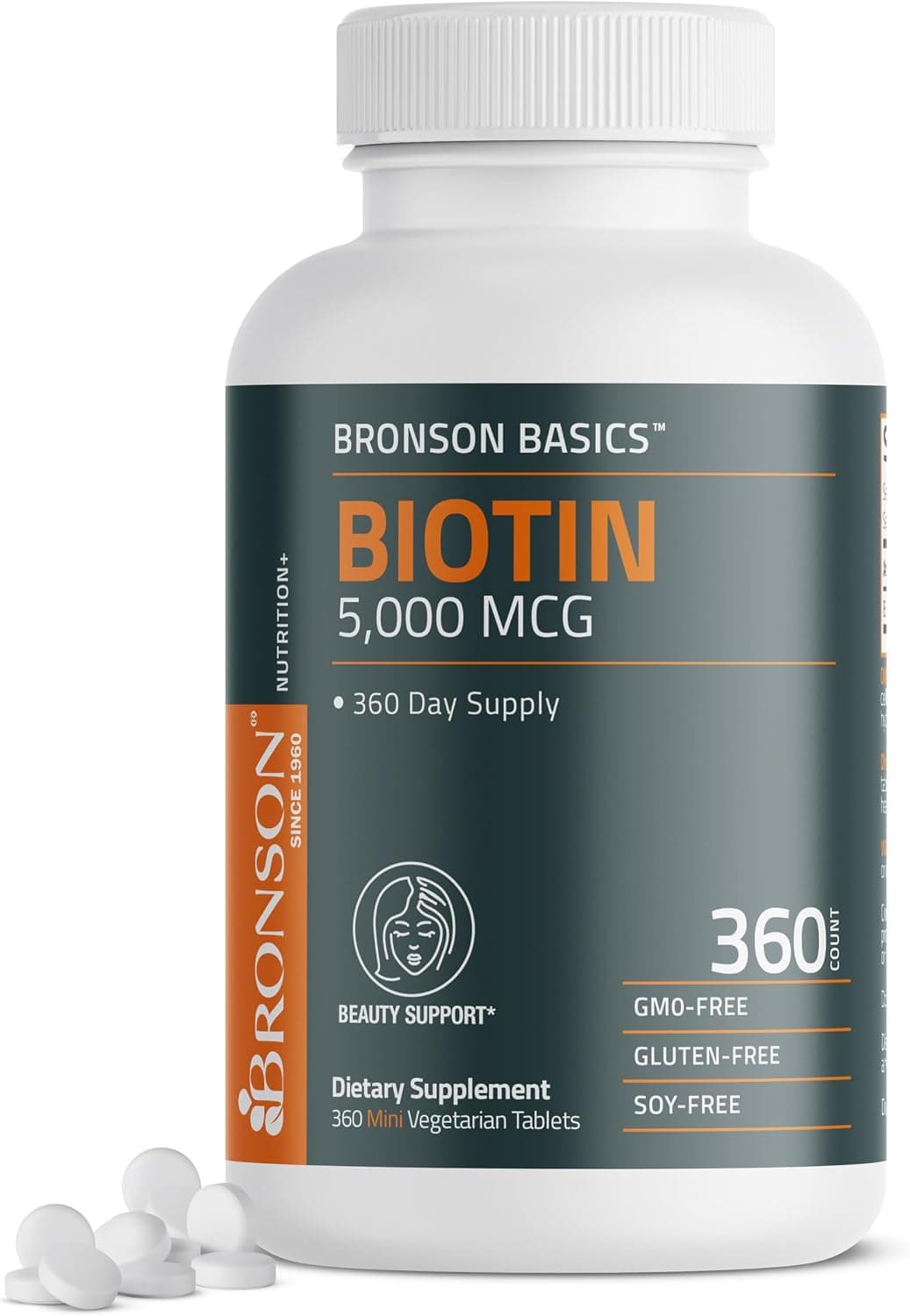 Bronson Biotin 5,000 MCG Supports Healthy Hair, Skin & Nails…