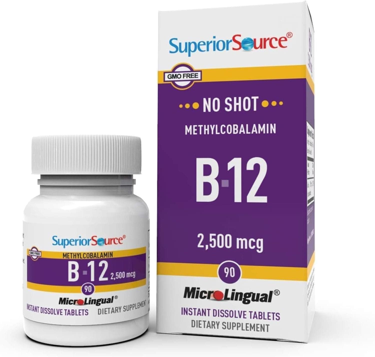 Superior Source No Shot Vitamin B12 Methylcobalamin 2