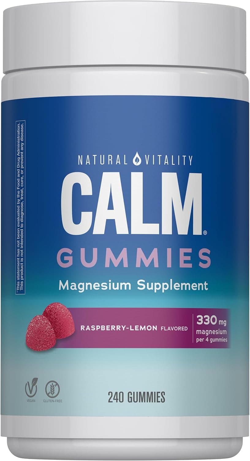 Natural Vitality Calm Magnesium Gummies | 330mg Per Serving…